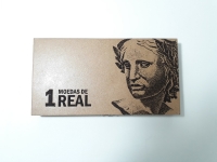 ESTOJO DE MADEIRA MOEDAS DE 1 REAL